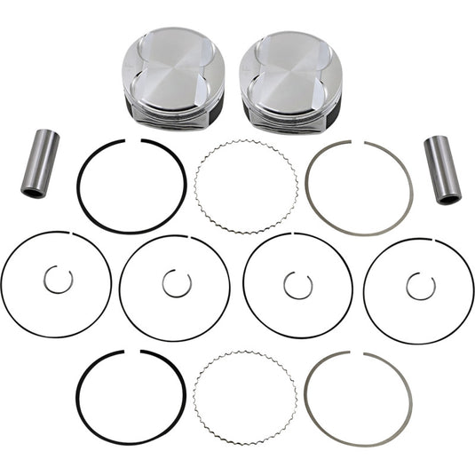 J.E. Pistons 370244 M8 Piston Kit - 0.143in. Oversize to 4.080in., 11.0:1 Compression