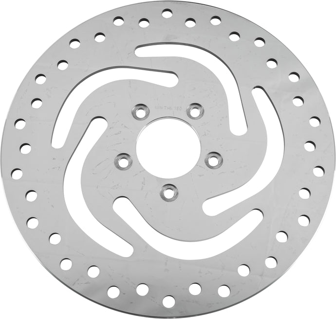 Harddrive 144313 Drilled Vented Front Brake Rotor - Stainless Steel Polished