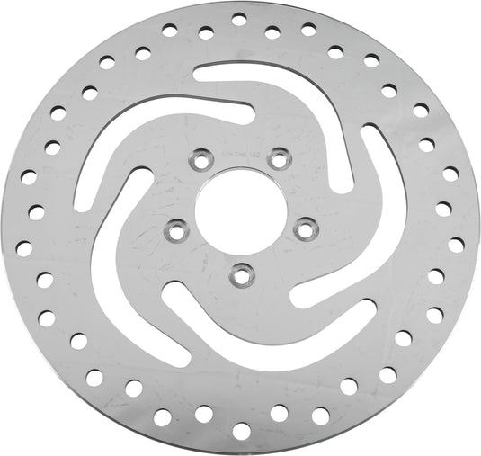 Harddrive 144313 Drilled Vented Front Brake Rotor - Stainless Steel Polished