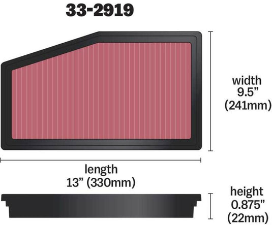 K&N Engineering 33-2919 KN Drop in Air Filters
