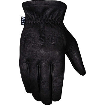Fist Handwear The Rig Road Leather Gloves (Medium, Black)