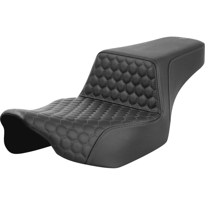 Saddlemen 823-07-17802 Extended Reach Step-Up HC Seat - Gray Stitching