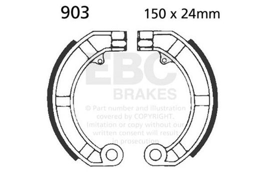 Ebc Powersports 903 EBC Powersport Brake Shoes