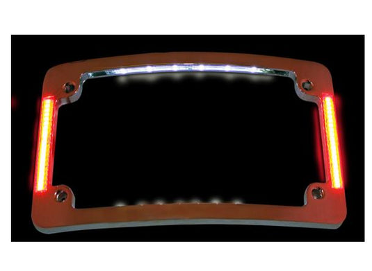 Custom Dynamics TF06-B Tri-Radius Horizontal All-In-One License Plate - Black