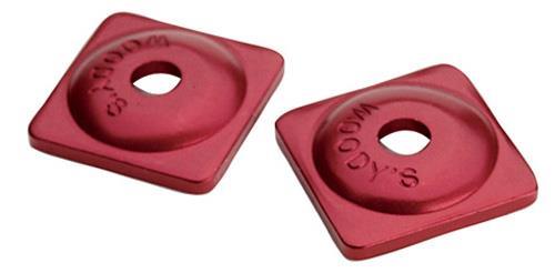 Woody's ASW2-3790-48 Square Digger Aluminum Support Plates - 5/16in. - Red (48pk.)