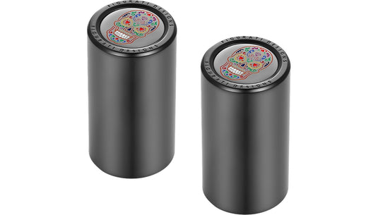 Figurati Designs FD30-DC-25-45-BLK Long Docking Cover - Black with Sugar Skull