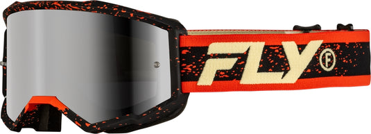 Black/Red/Cream / Silver Mirror/Smoke Lens