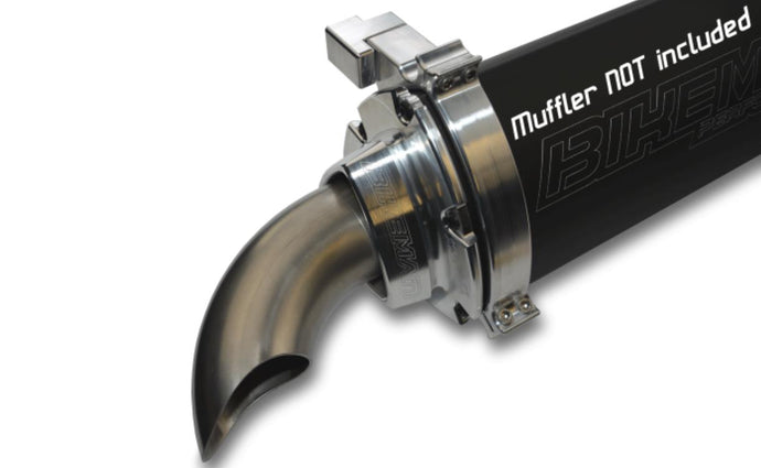 Bikeman Performance 17-ET-1-SS Big MO Exhaust 90 Degree Turn-Out - Bare Stainless