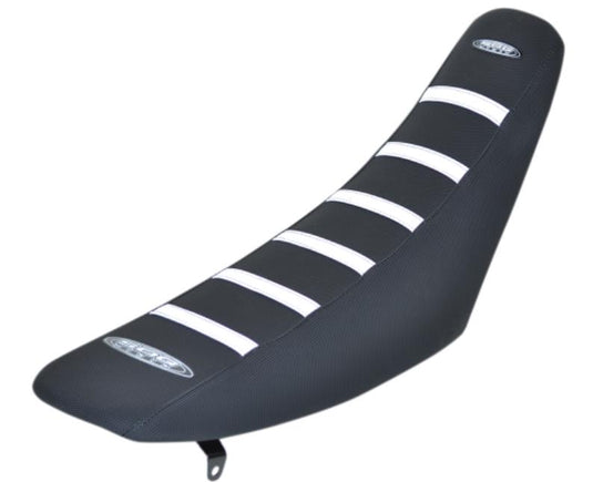 Sdg 95906WK 6-Rib Gripper Seat Cover - Black/White Ribs