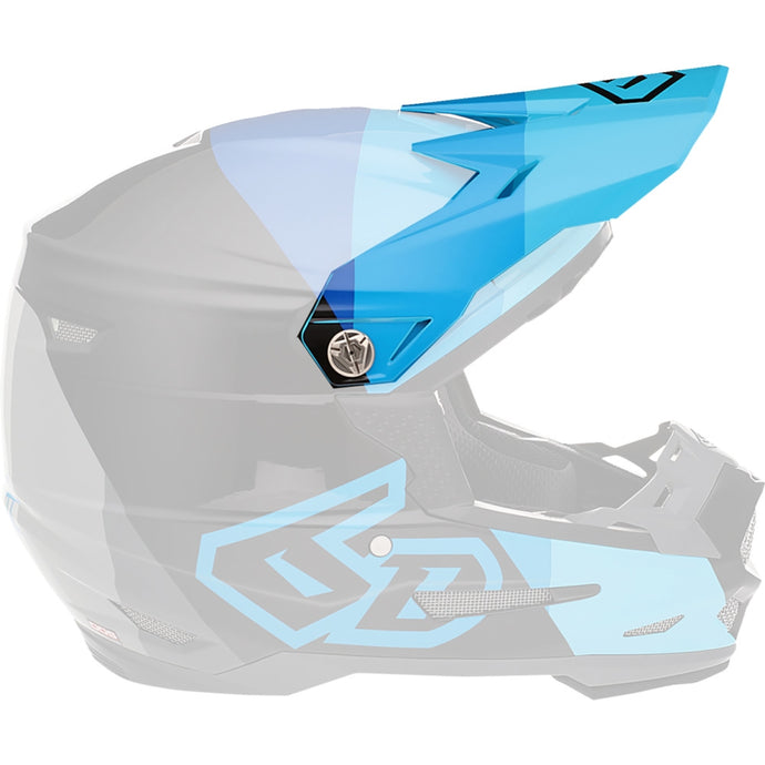 6D Replacement Visor for ATR-2 Range Youth Helmet - Blue