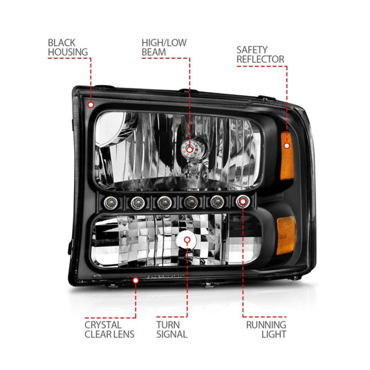 Anzo 111106 ANZ Crystal Headlights