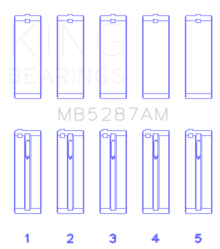 Load image into Gallery viewer, King Engine Bearings MB5287AM KING Main Bearings
