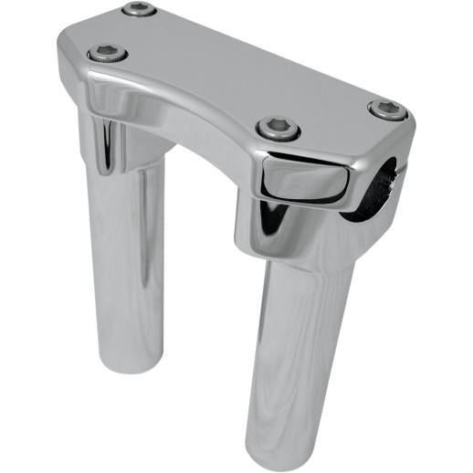 Drag Specialties 0602-0592 Handlebar Riser/Top Clamp Kit with 1in. Clamping Area - 6in. Tall - Chrome