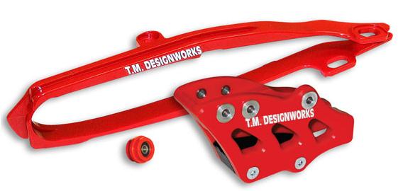 T.M. Designworks DCK-OR1-RD Dirt Cross Multi-Purpose Chain Slide-N-Guide Kit FE1 Guide - Red