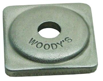 Woody's ASG-3775-500 Square Grand Digger Aluminum Support Plates - 5/16in. - Natural (500pk.)