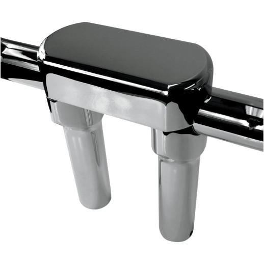 Drag Specialties 0602-0608 Handlebar Riser/Top Clamp Kit with 1-1/2in. Clamping Area - 6in. Tall - Chrome