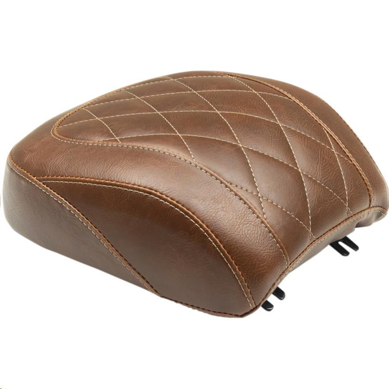 Mustang 83024 Wide Tripper Solo Seat - Diamond Stitch - Brown