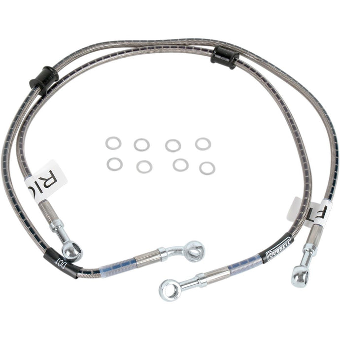 Russell R08470 Cycleflex Brake Line Two-Line Race Kit