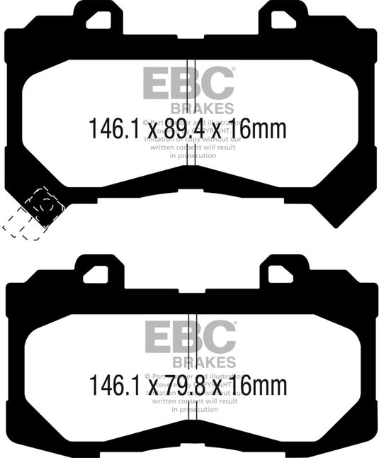 Ebc DP43044R EBC Yellowstuff Brake Pad Sets