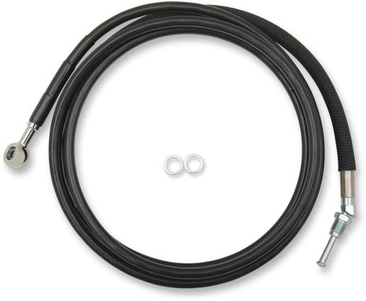 Drag Specialties 0661-0062 Black Vinyl Coated Hydraulic Clutch Line - +12in.