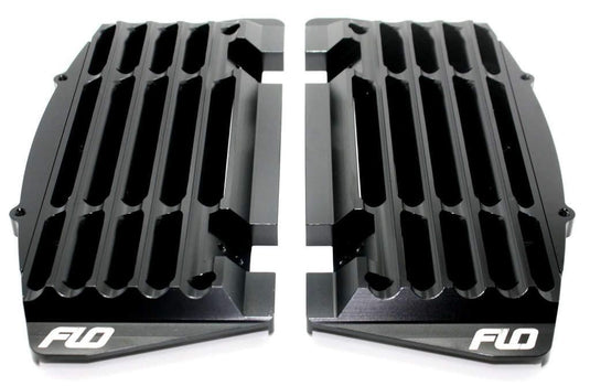 Flo Motorsports FLO 753-2BLK High Flow Radiator Braces - Black