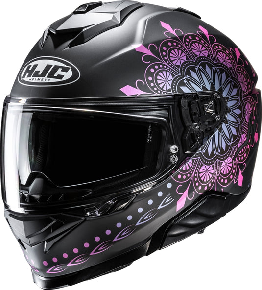 Hjc i71 Niel Helmet (Large, Black/Pink/Purple)