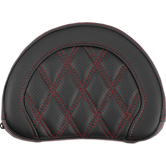 Saddlemen 051318404 Contoured Sissy Bar Pad for Roadsofa LS Seats - Red Stitching
