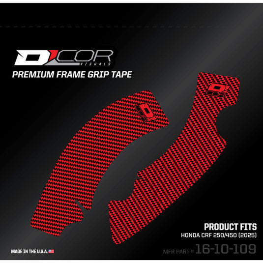 Dcor 16-10-109 Pre-Cut Frame Grip Tape - Red