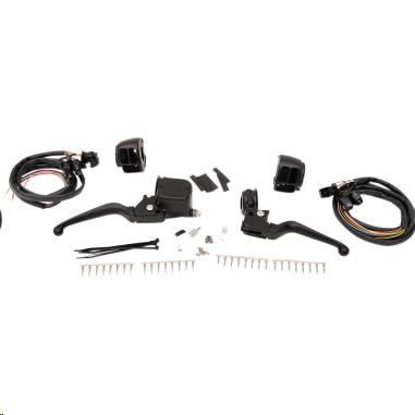 Drag Specialties 0610-2150 Matte Black Handlebar Control Kit with Mechanical Clutch with Switch