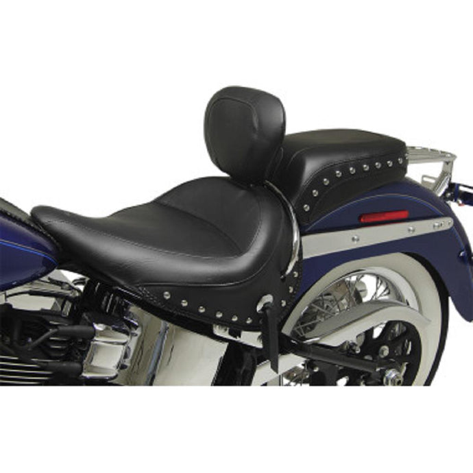 Mustang 79913 Wide Solo Seat with Removable Backrest - Studded