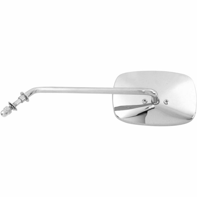 Emgo 20-21712 Chrome Universal Steel Mirror - Die Cast - Left Side