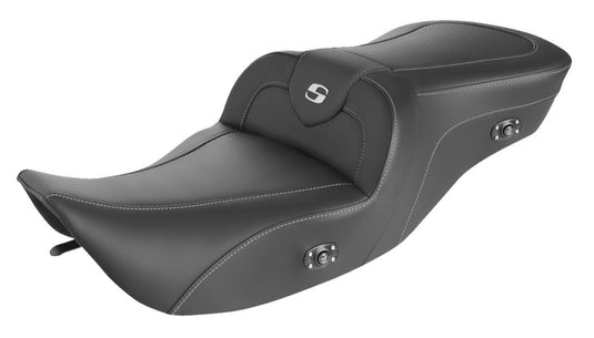 Saddlemen 897-06-185HCT Heated Road Sofa CF Seat - without Driver's Backrest
