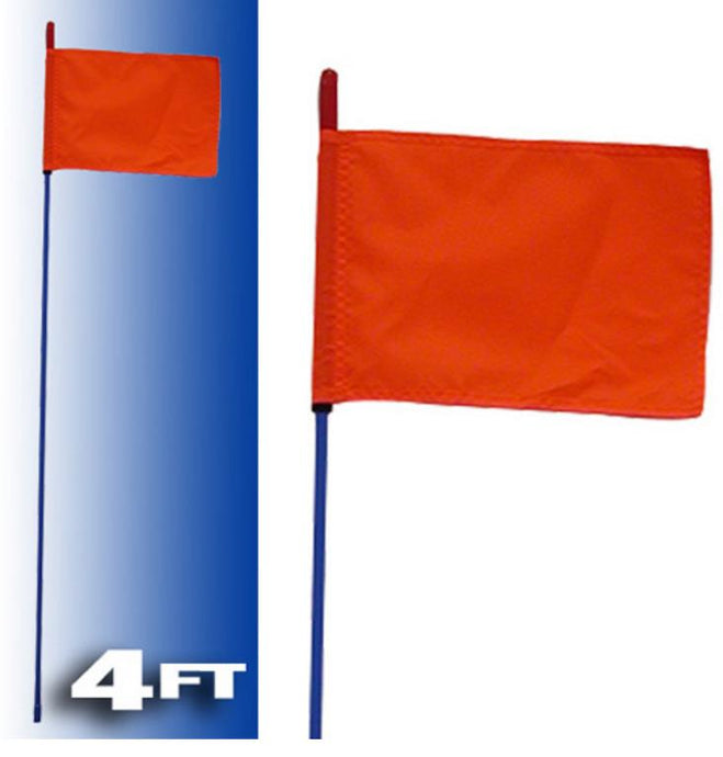 Firestik Antenna F4-BLUE-8120R Whips Safety Flag - 4ft. - Blue