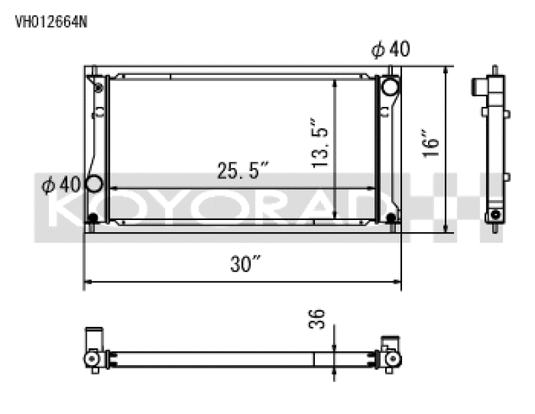 Koyo VH012664N KOY Racing Radiators