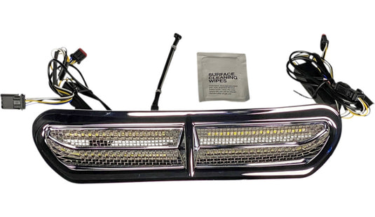 Custom Dynamics CD-VENT-AW2-C Dynamic LED Vent Inserts - Chrome with Stainless Mesh