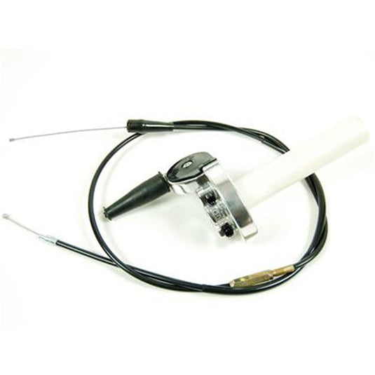 Emgo 44-97751 Throttle with Cable Kit - Black