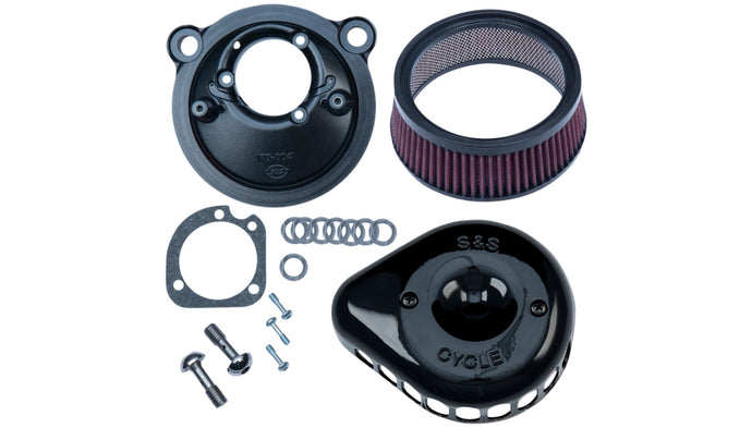 S&S Cycle 170-0440C Mini Teardrop Stealth Air Cleaner Kit - Black