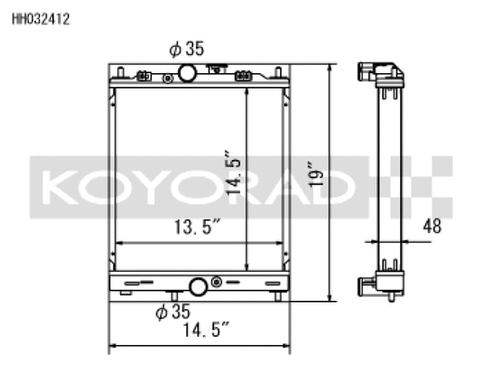Koyo HH032412 KOY Racing Radiators