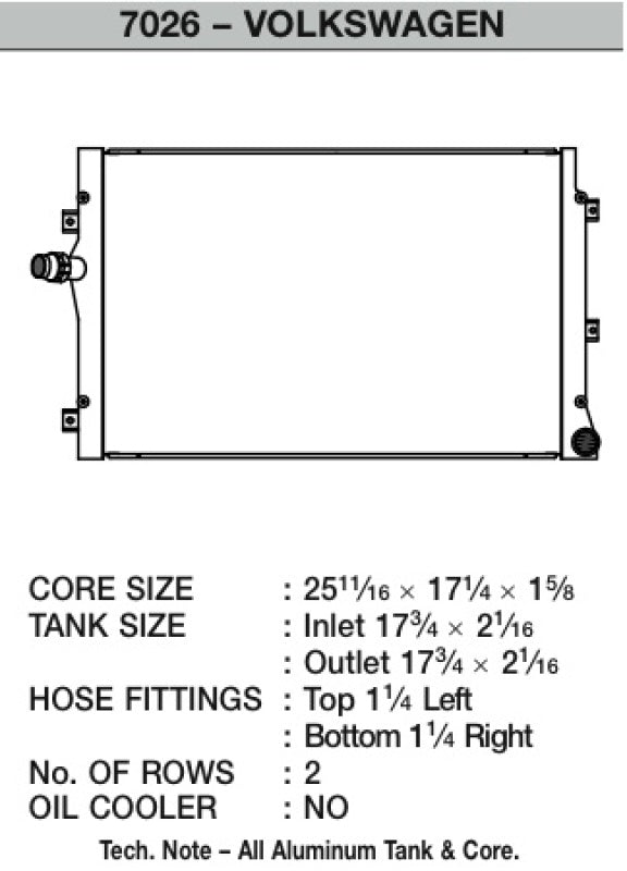 Load image into Gallery viewer, Csf 7026 CSF Radiators - Aluminum
