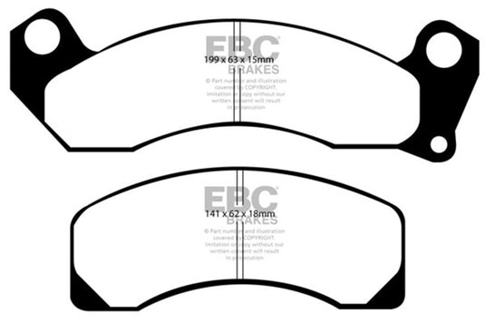 Ebc DP41166R EBC Yellowstuff Brake Pad Sets