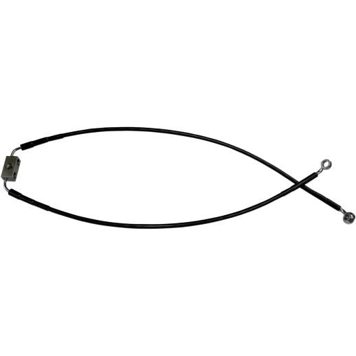 Drag Specialties 1741-3802 Black Vinyl Coated Extended Length ABS Stainless Steel Front Brake Line Kit - (+4)