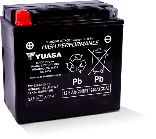Yuasa Battery YUAM7RH4H YSA Maintenance Free Battery