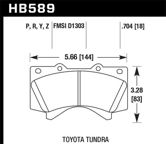 Hawk Performance HB589Y.704 HAWK LTS Brake Pads