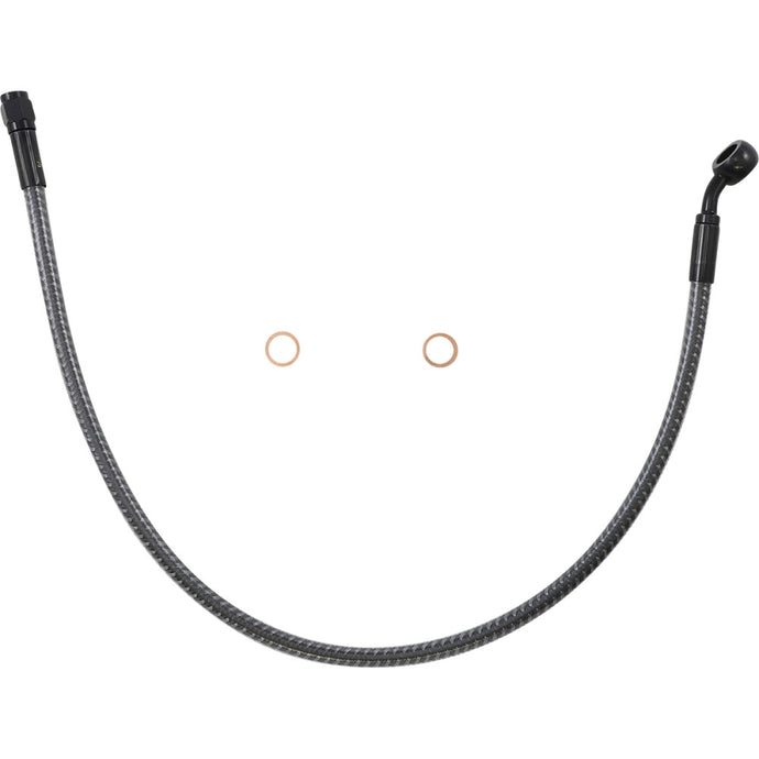 Magnum AS77128 Karbonfibr Designer Series ABS Front Upper Brake Line - 10mmin.,35deg. Banjo - 28in.