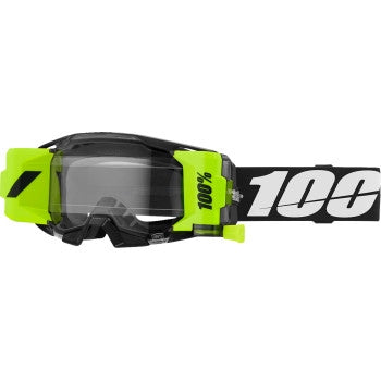 100% Armatic Forecast Goggles (One Size Fits Most, Black/Clear Lens)
