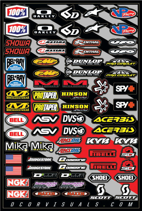 Dcor 40-90-113 Decal Sheet - Misc MX Logo 2.0