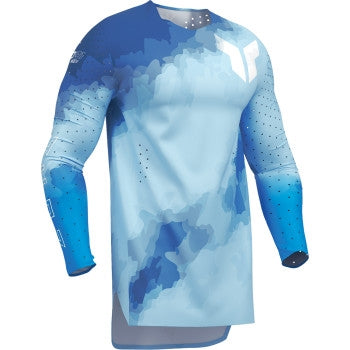 Thor Sportmode Carbon Jersey (Medium, Electric Blue/Powder Blue)