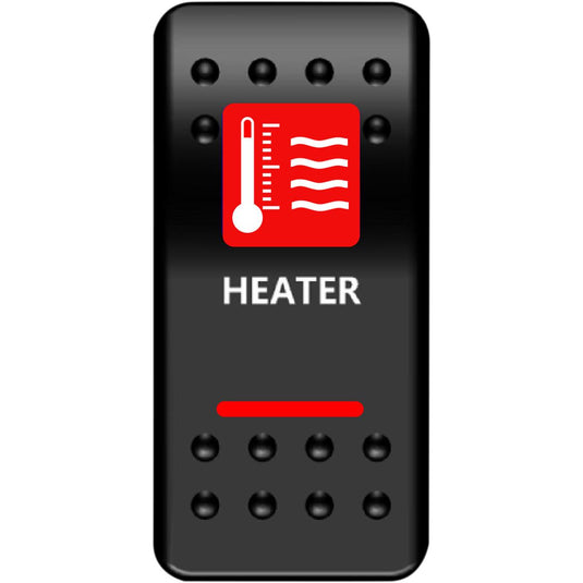 Moose Utility HTR-PWR-R On/Off Rocker Switch - Heater - Red