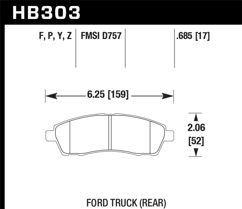 Load image into Gallery viewer, Hawk Performance HB303Y.685 HAWK LTS Brake Pads
