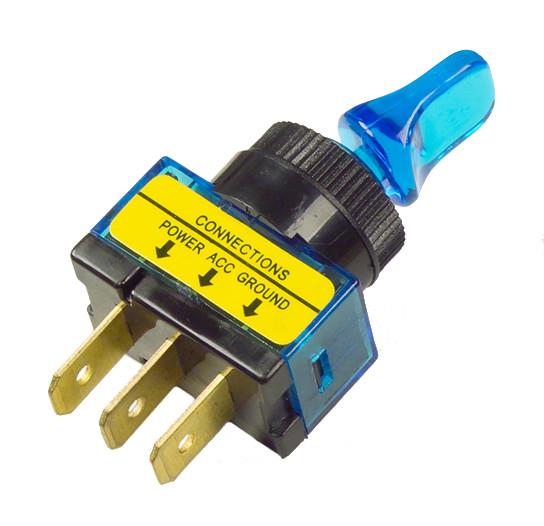 Grote 82-1912 Electrical Switch - On/Off - 20 Amp - Lighted - Blue